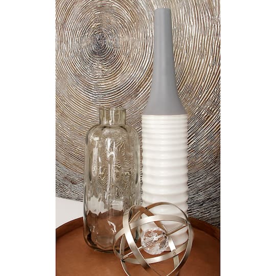 15" Gray Coastal Glass Vase